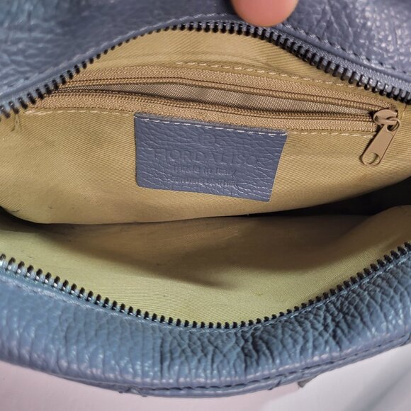 Flordariso Italian Genuine Leather Bag Blue - Picture 13 of 13